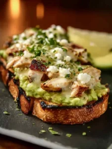 Southern Avocado Toast with Smoked Chicken & Cheese