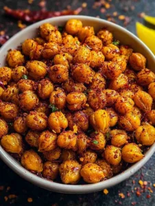 Spicy Smoky Roasted Chickpeas