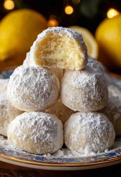 Zesty Lemon Cream Snowball Cookies Zesty Lemon Cream Snowball Cookies