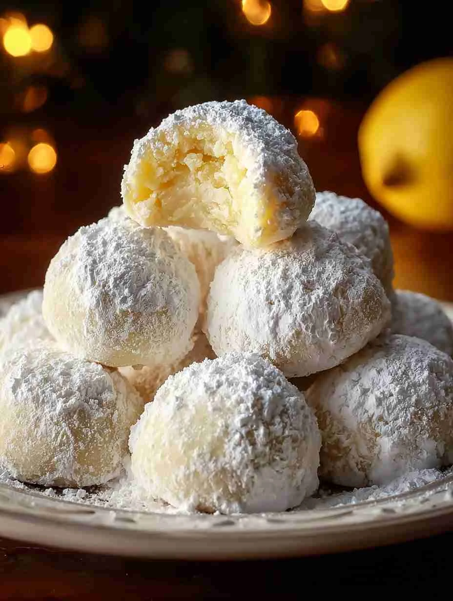Zesty Lemon Cream Snowball Cookies Zesty Lemon Cream Snowball Cookies