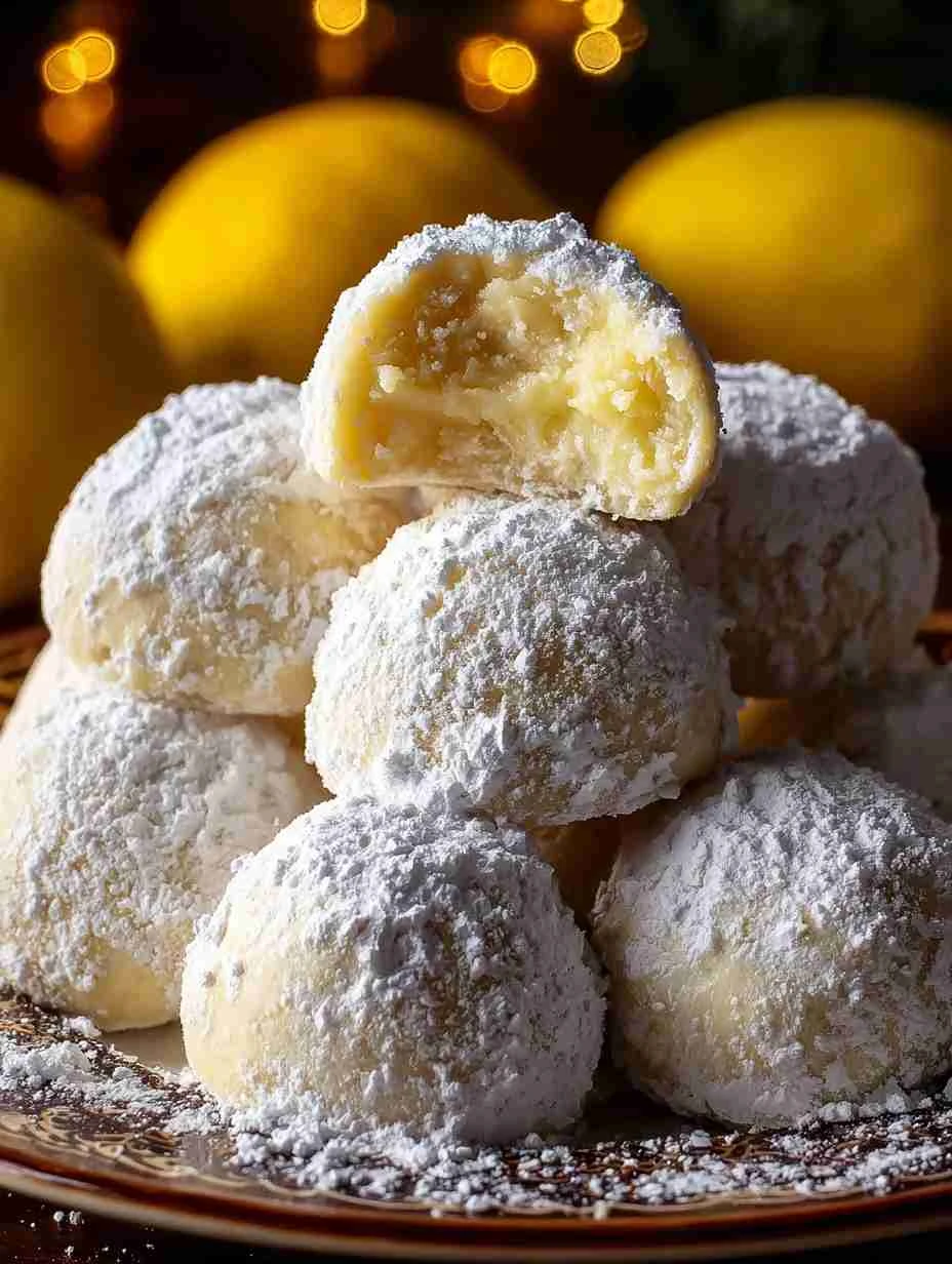 Zesty Lemon Cream Snowball Cookies Zesty Lemon Cream Snowball Cookies