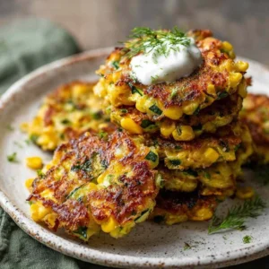 Air Fryer Zucchini Corn Fritters Recipe You’ll Love