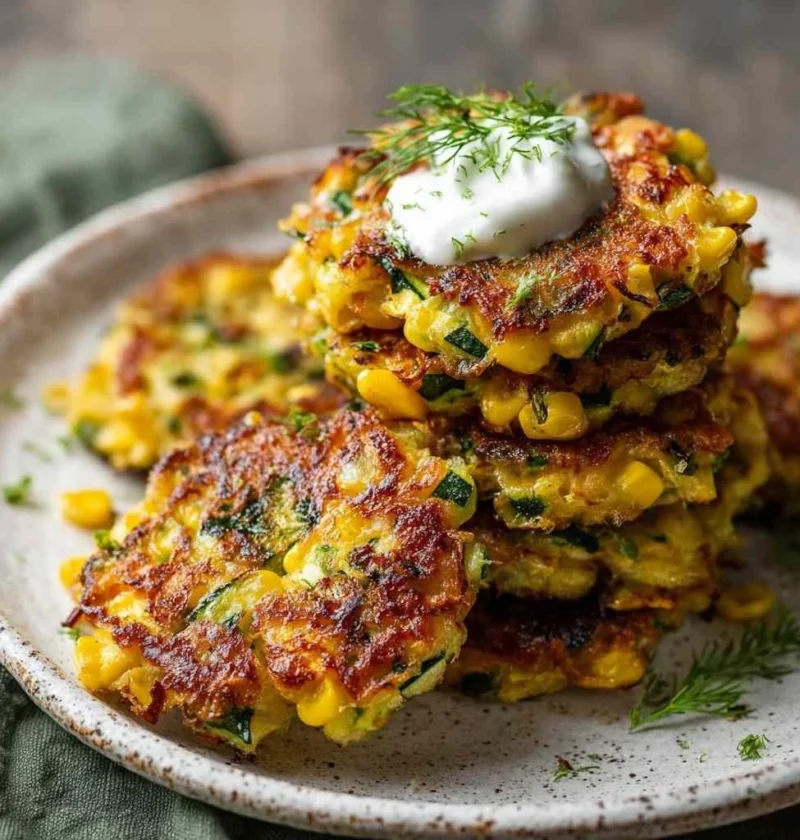 Air Fryer Zucchini Corn Fritters Recipe Youll Love