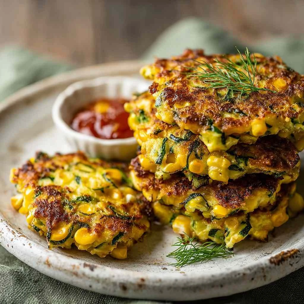 Air Fryer Zucchini Corn Fritters Recipe Youll Love