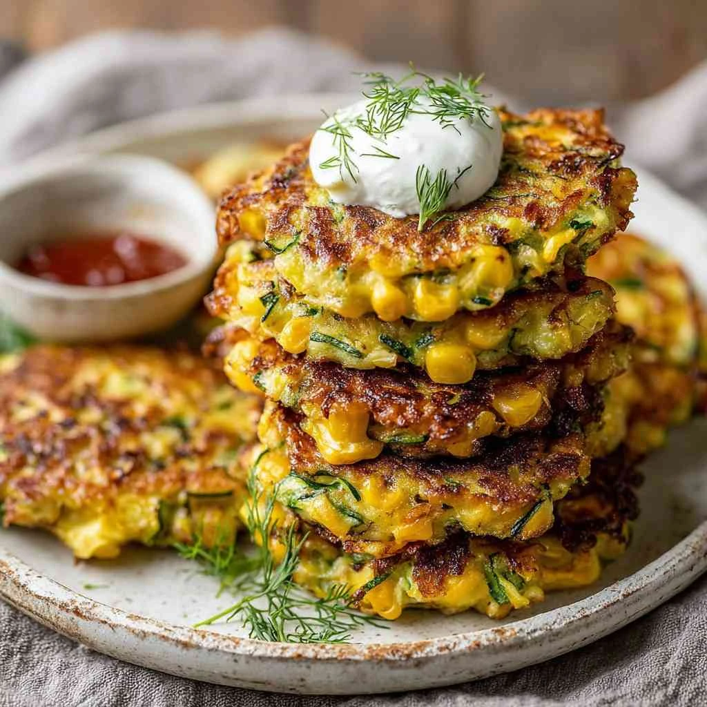 Air Fryer Zucchini Corn Fritters Recipe Youll Love