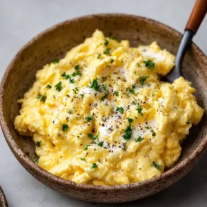 Anthony Bourdain Scrambled Eggs with Sour Cream Bliss