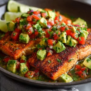 Baked Cilantro Lime Salmon with Avocado Salsa Recipe Guide