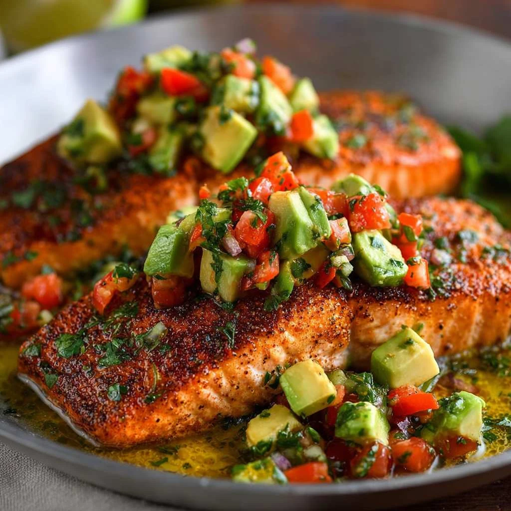 Baked Cilantro Lime Salmon Avocado Salsa Recipe Guide