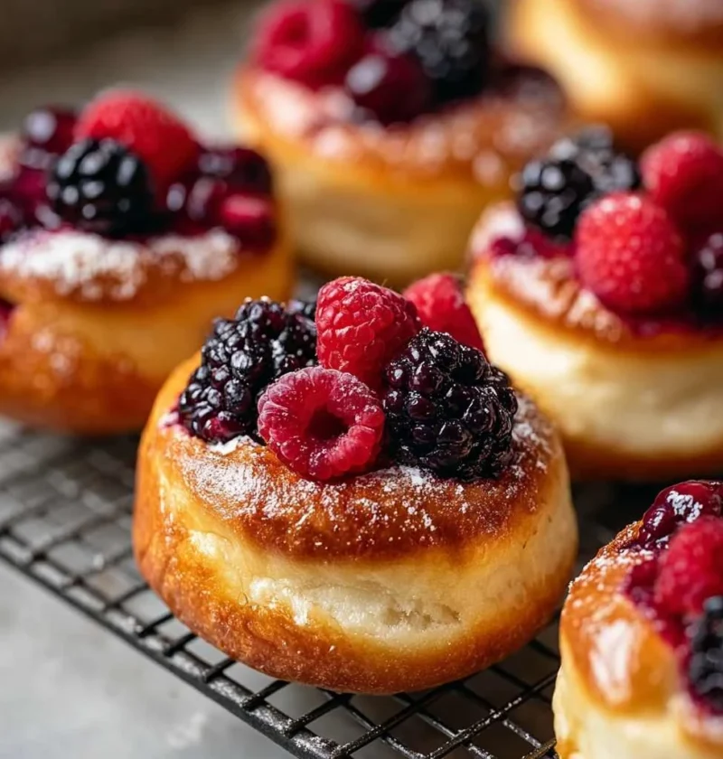 Berry Cheesecake Brioche Buns That Melt Your Mouth