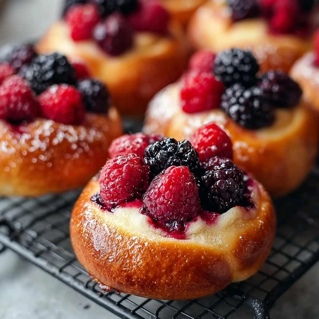 Berry Cheesecake Brioche Buns That Melt Your Mouth