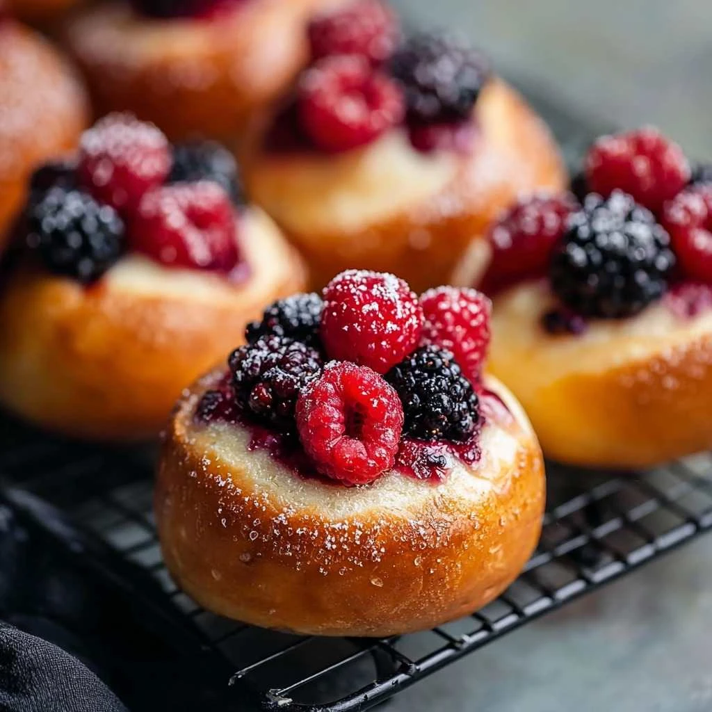 Berry Cheesecake Brioche Buns That Melt Your Mouth