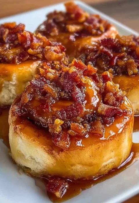 Bourbon Maple Bacon Cinnamon Rolls