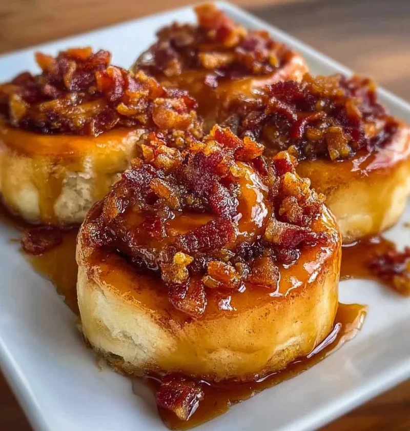 Bourbon Maple Bacon Cinnamon Rolls