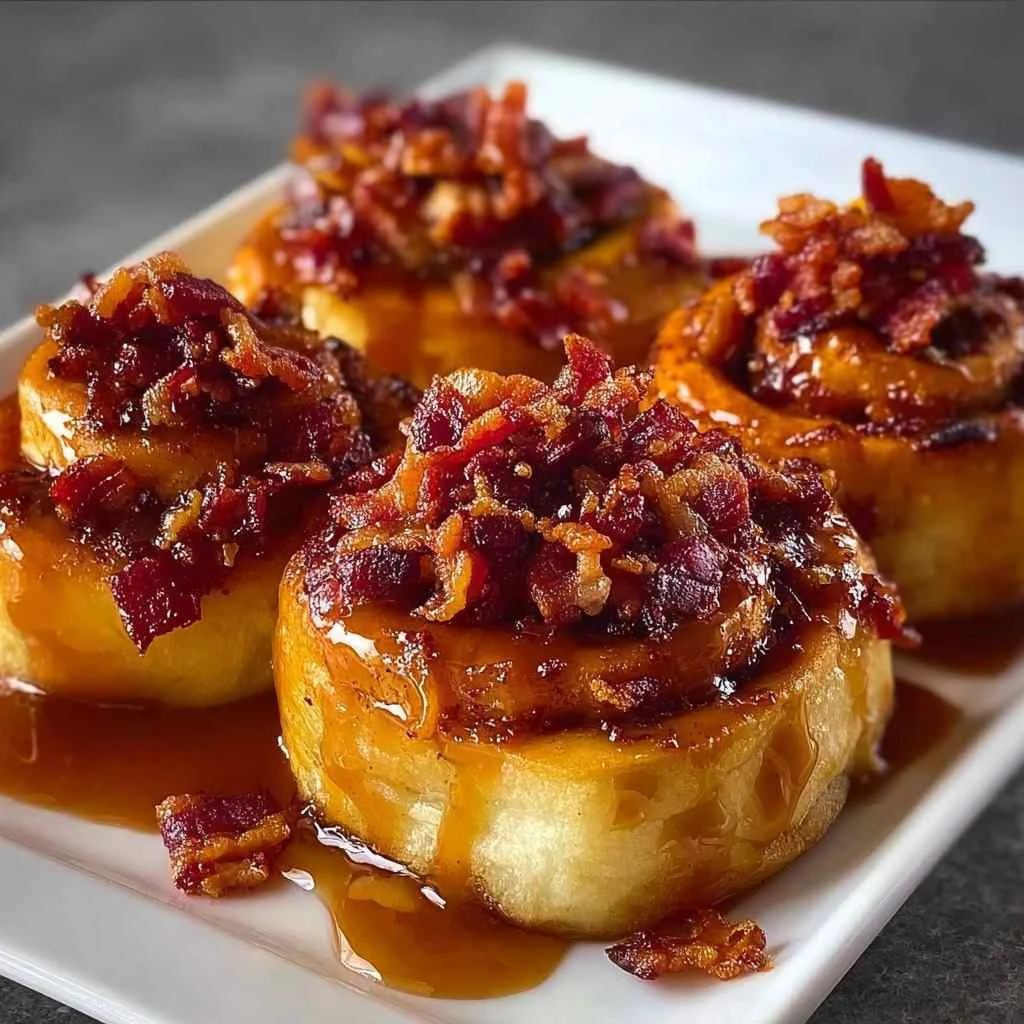 Bourbon Maple Bacon Cinnamon Rolls