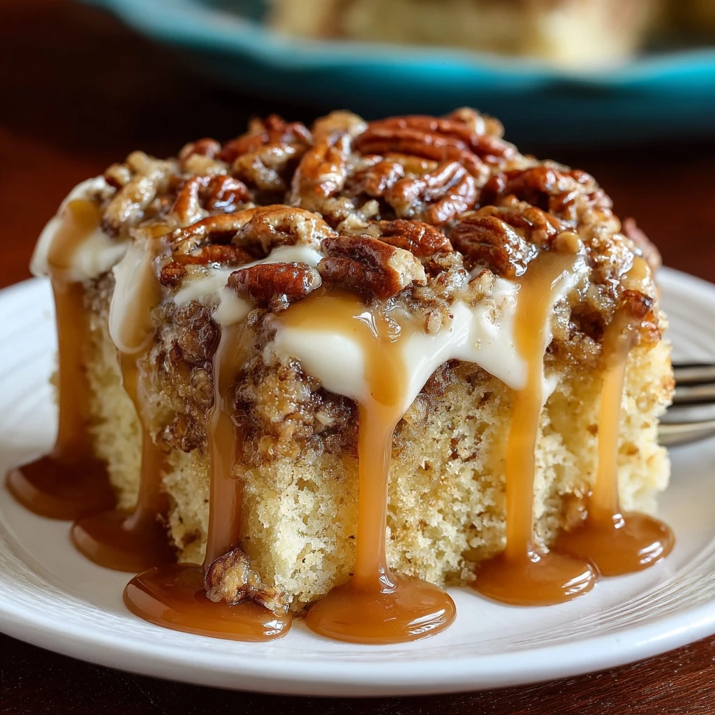 Butter Pecan Praline Poke Cake Recipe