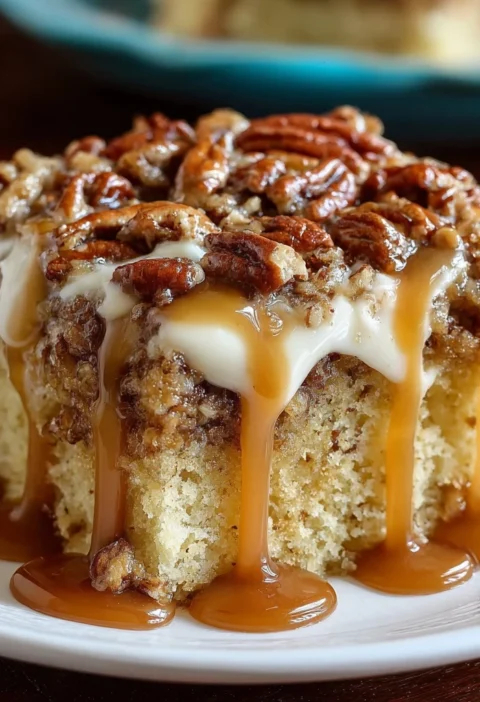 Butter Pecan Praline Poke Cake Recipe