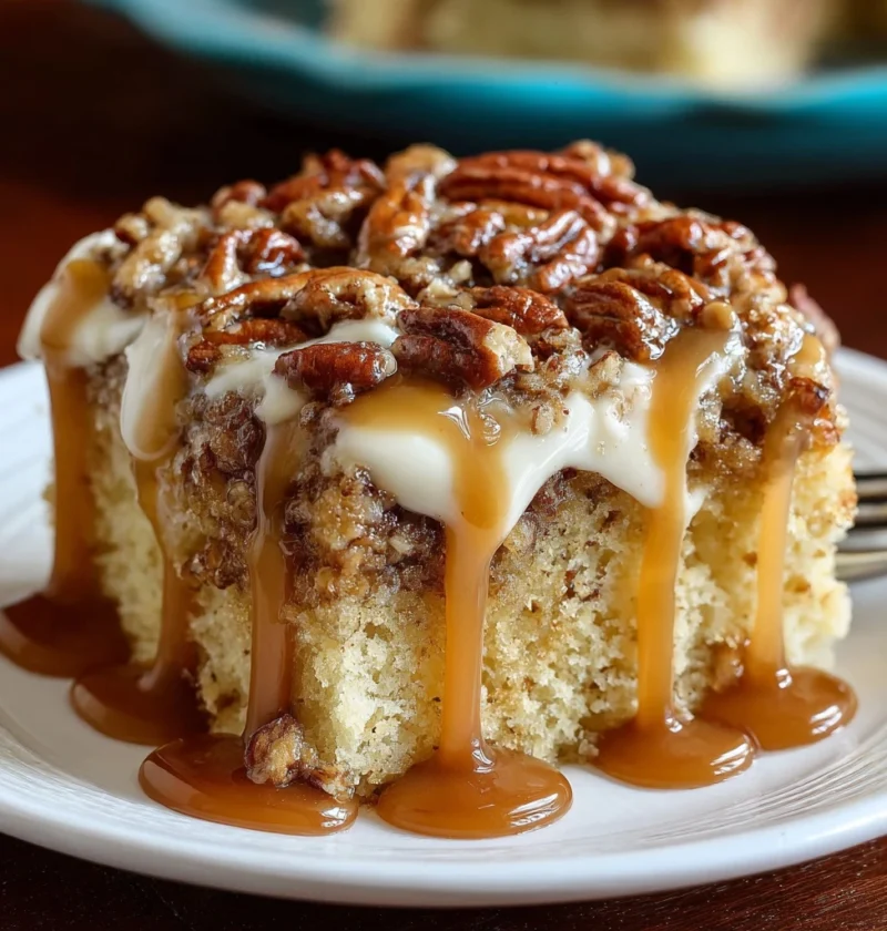 Butter Pecan Praline Poke Cake Recipe