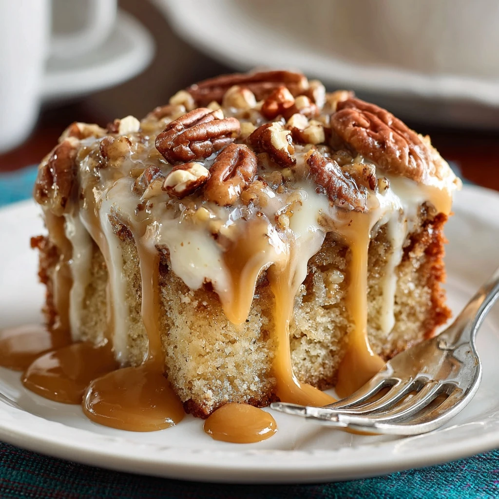 Butter Pecan Praline Poke Cake Recipe