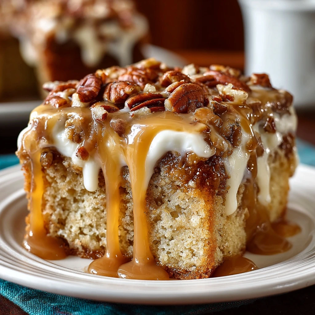Butter Pecan Praline Poke Cake Recipe
