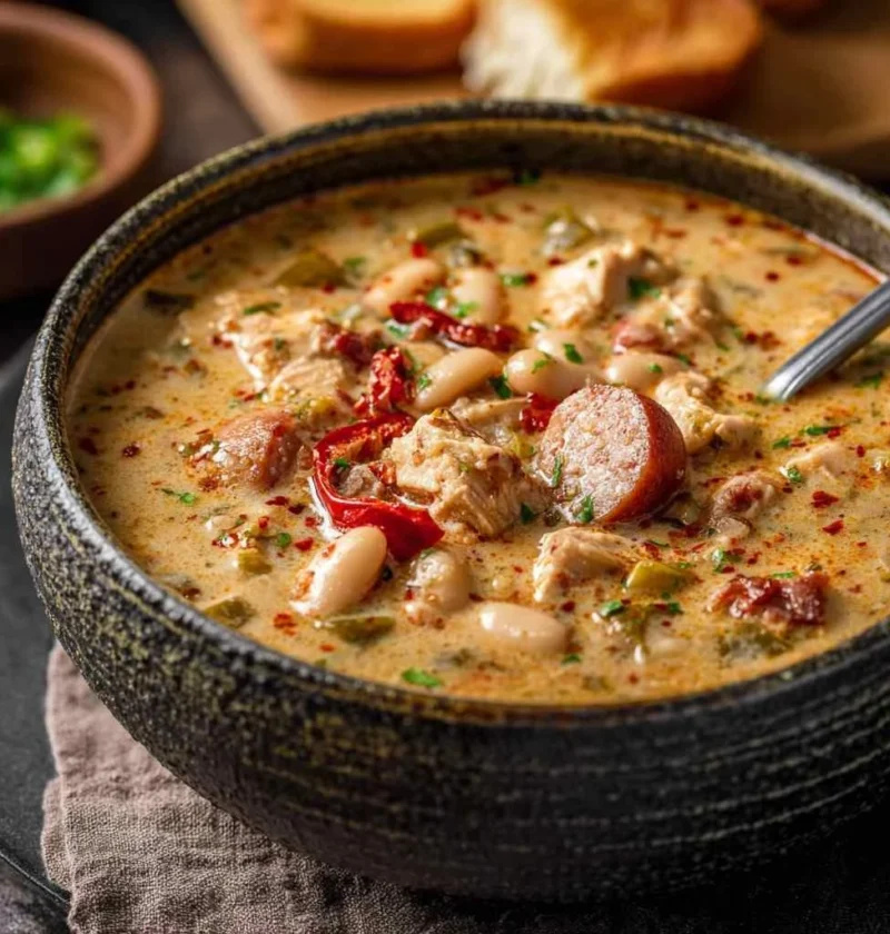 Cajun White Chicken Chili Comfort Food Kick