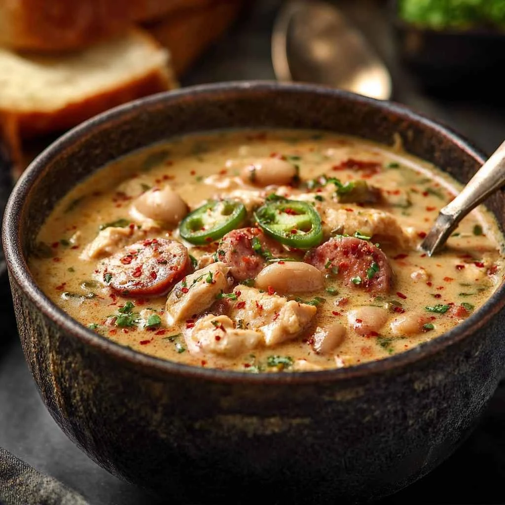 Cajun White Chicken Chili Comfort Food Kick