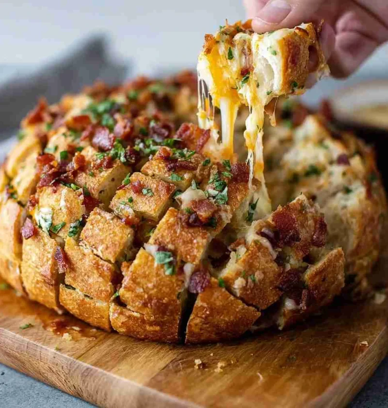 Cheesy Torky Bacon Ranch Pullapart Bread