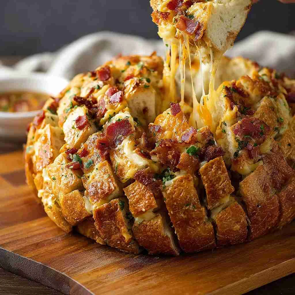 Cheesy Torky Bacon Ranch Pullapart Bread