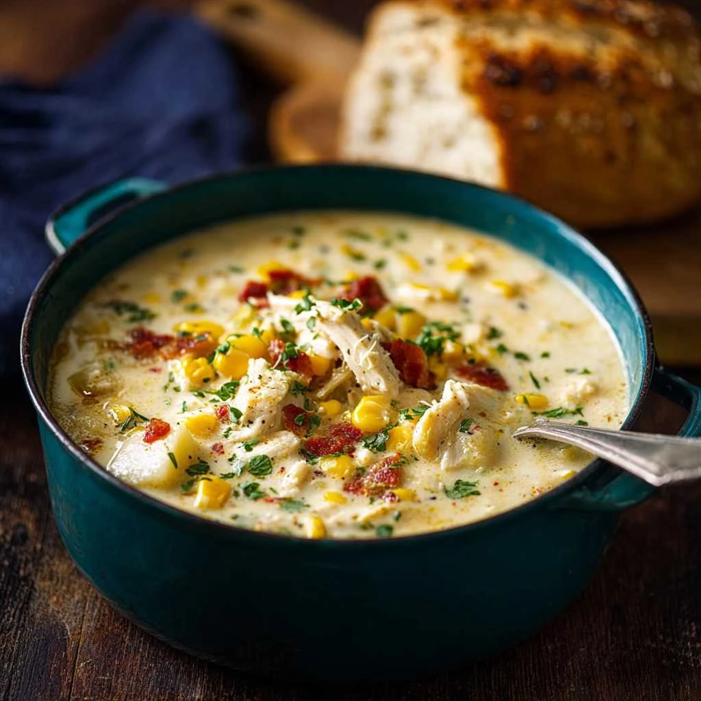 Chicken Corn Chowder Recipe Cozy Creamy Comfort Bowl