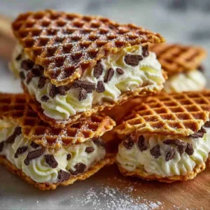 Chocolate Cannoli Pizzelle Sandwiches That Delight Your Tastebuds!