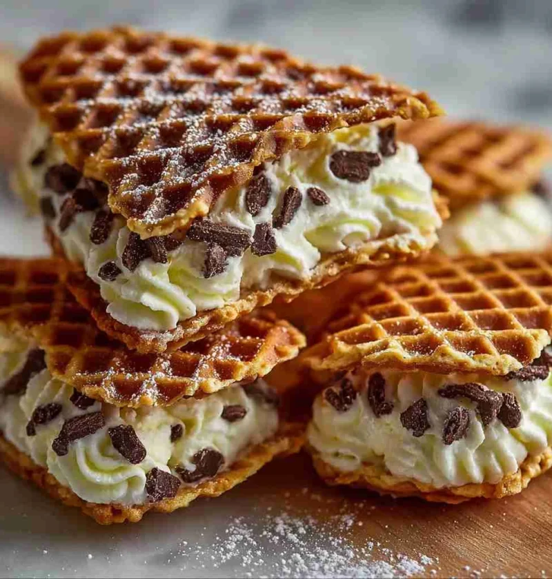 Chocolate Cannoli Pizzelle Sandwiches That Delight Your Tastebuds