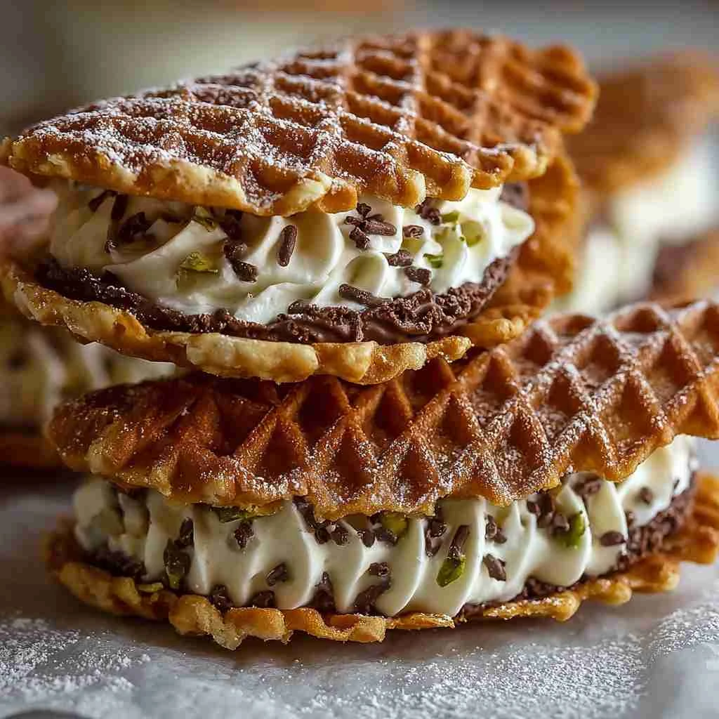 Chocolate Cannoli Pizzelle Sandwiches That Delight Your Tastebuds