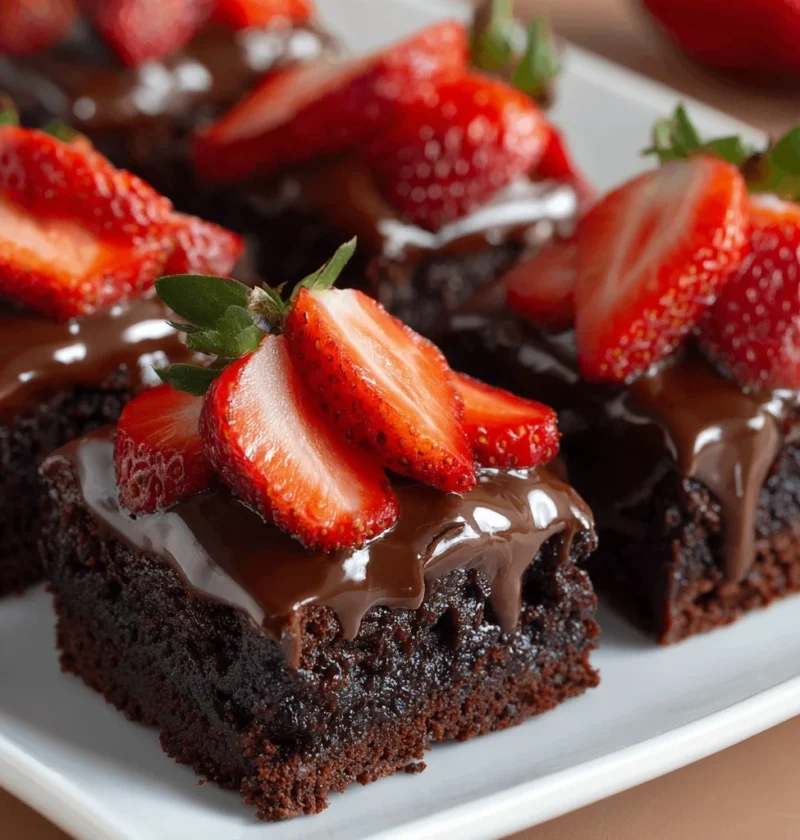 Chocolate Covered Strawberry Brownies Recipe