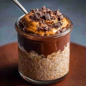 Chocolate Peanut Butter Overnight Oats