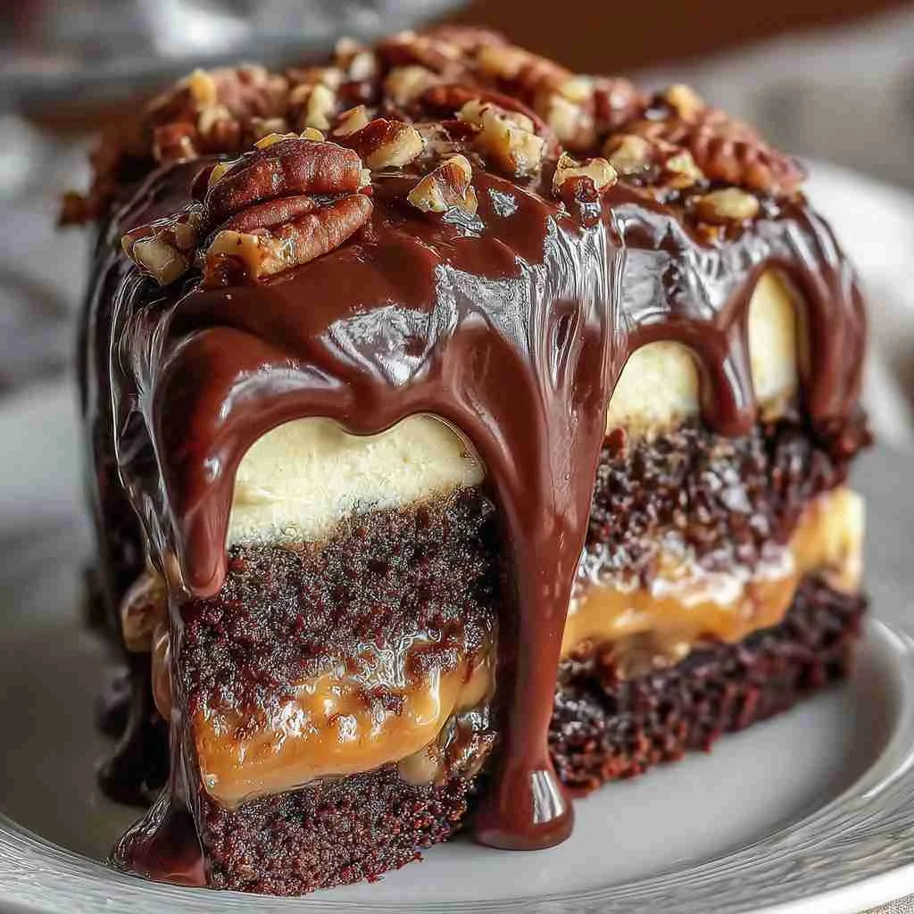 Chocolate Turtle Cake Rich Caramel Pecan Dessert
