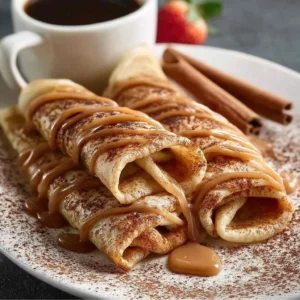 Cinnamon Roll Protein Crepes