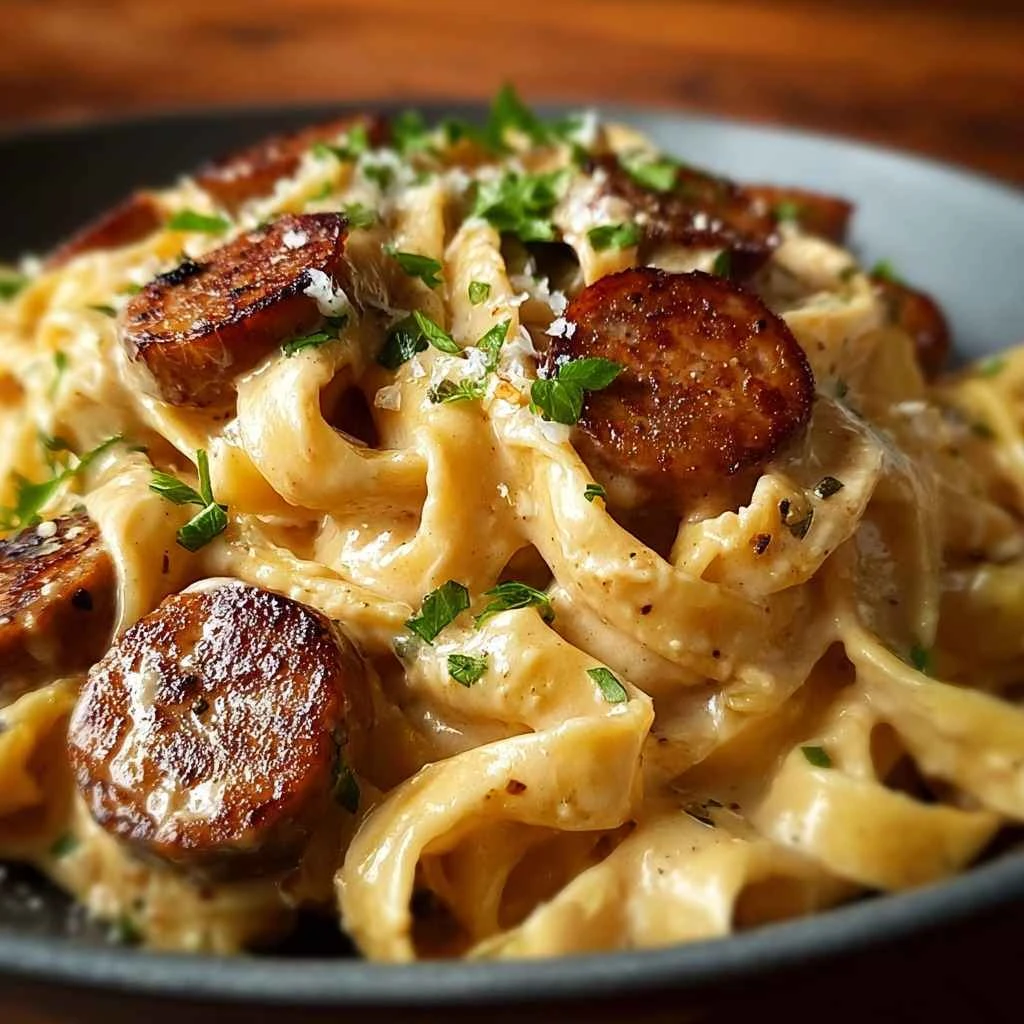 Creamy Cajun Alfredo Smoky Sausage Ultimate Comfort