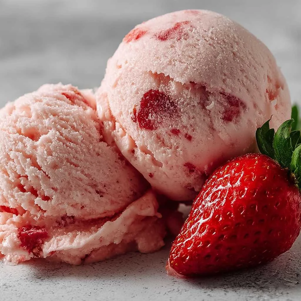 Creamy Strawberry Ice Cream Fresh Chunks Recipe