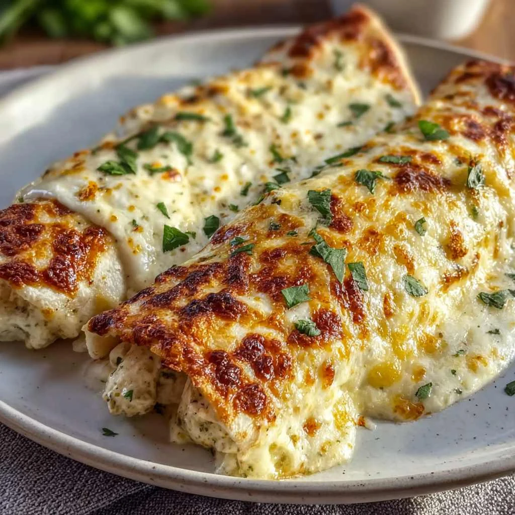 Creamy White Chicken Enchiladas Recipe Homemade Dinner Idea