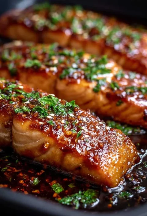 Crispy Honey Garlic Glazed Salmon Recipe That Pops
