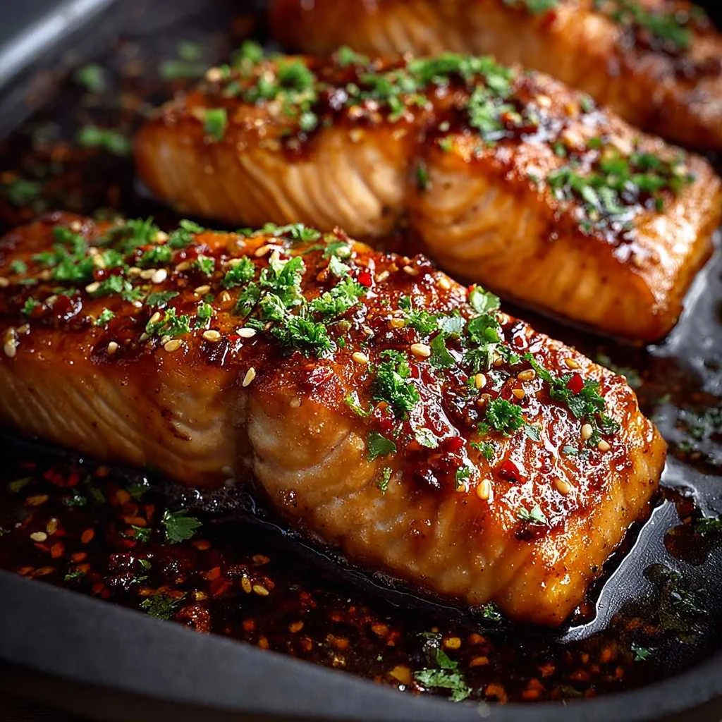 Crispy Honey Garlic Glazed Salmon Recipe That Pops