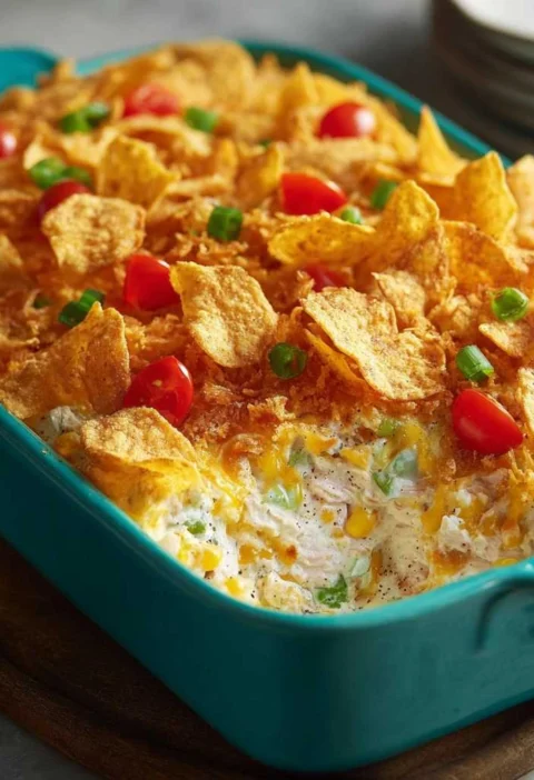 Crispy Hot Chicken Salad Casserole Recipe