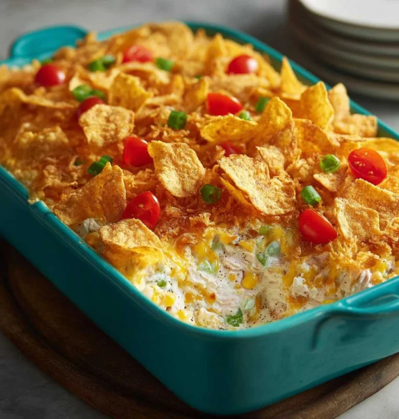 Crispy Hot Chicken Salad Casserole Recipe