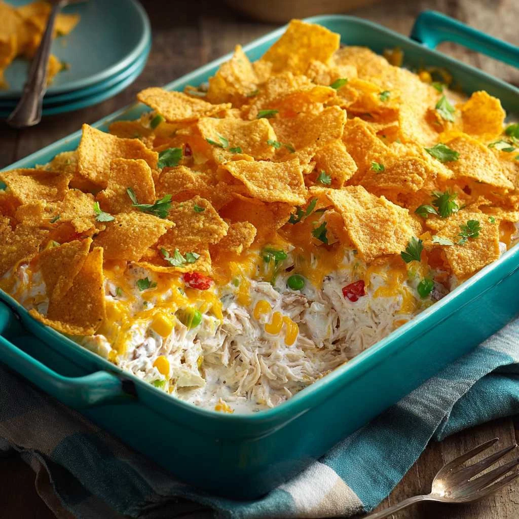 Crispy Hot Chicken Salad Casserole Recipe