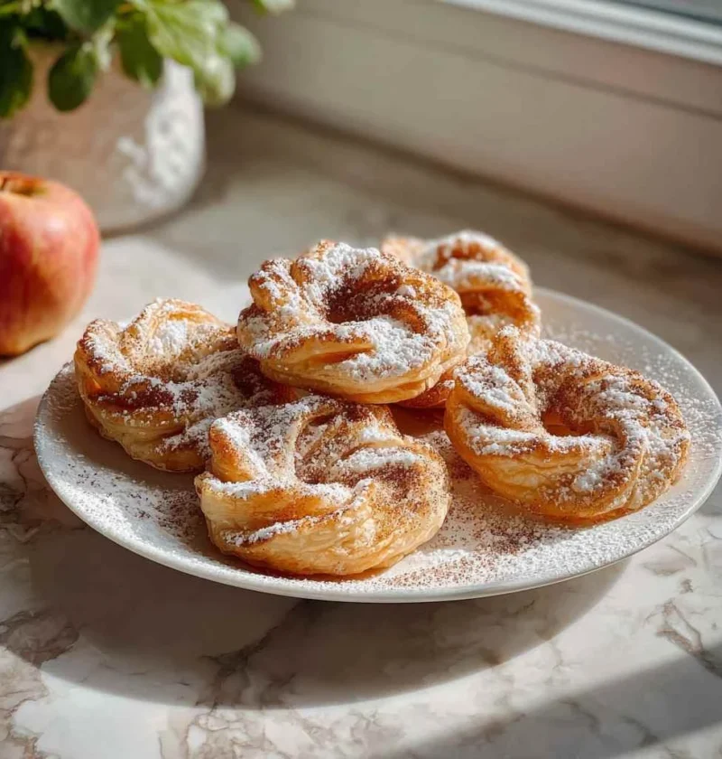 Crispy Puff Pastry Apple Rings Recipe Delicious