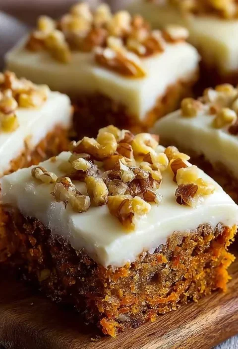 Decadent Carrot Cake Bars Cream Cheese Frosting