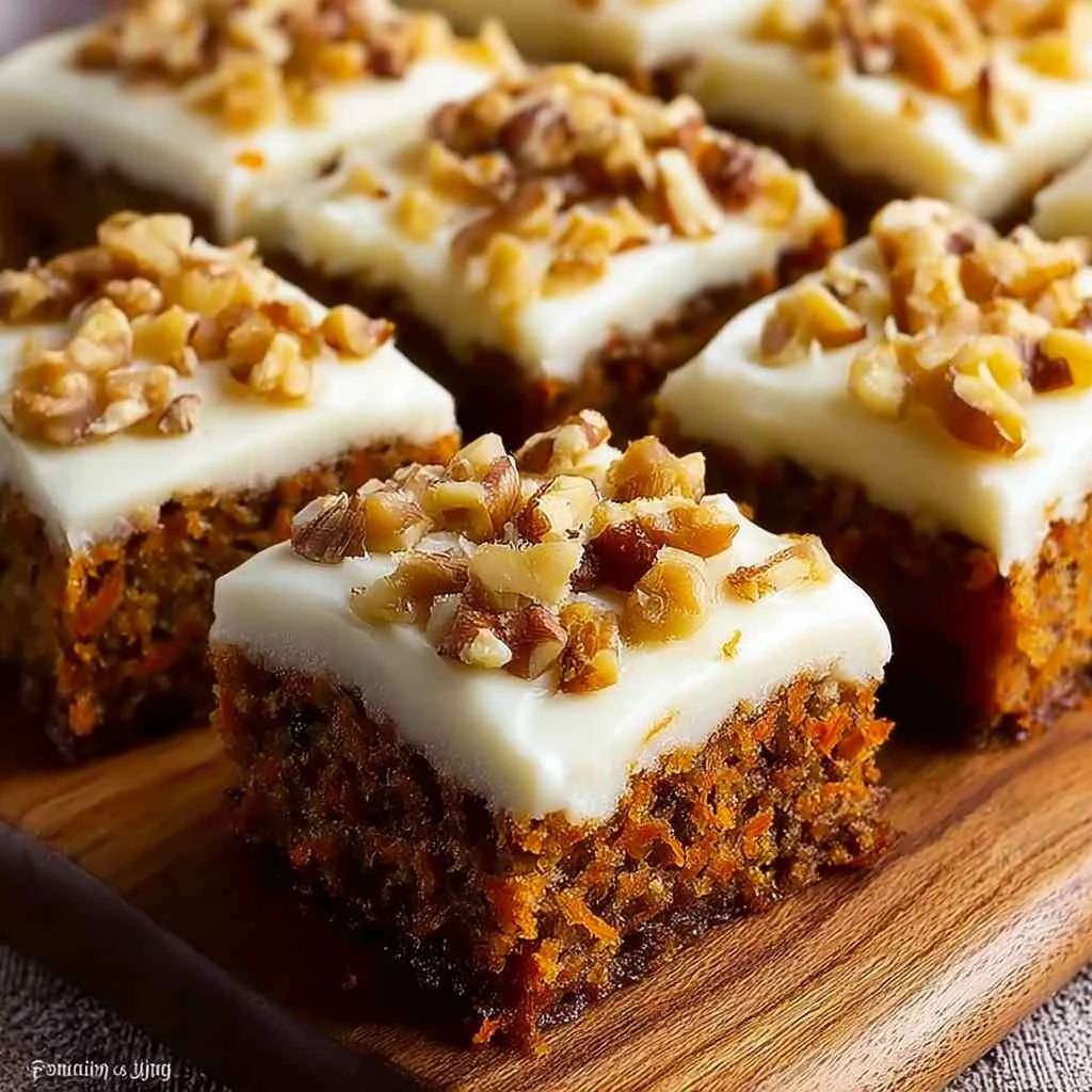 Decadent Carrot Cake Bars Cream Cheese Frosting