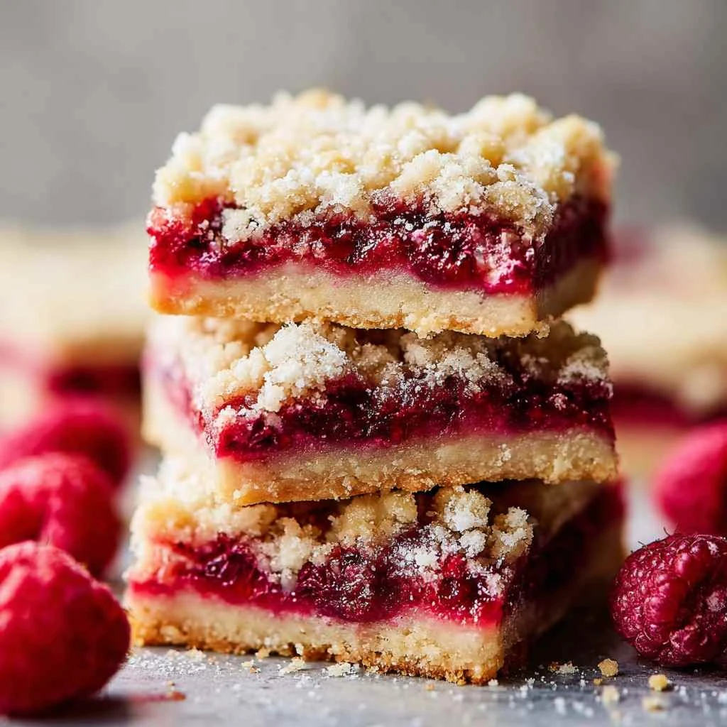 Delicious Five-Ingredient Raspberry Shortbread Bars Recipe