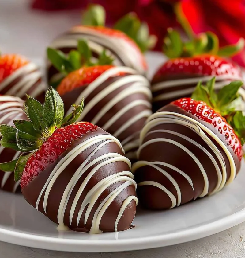 Elegant Valentines Day Chocolate Covered Strawberries