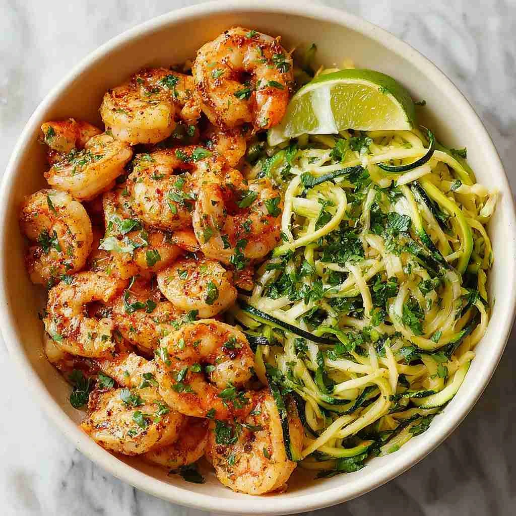 Garlic Shrimp And Zucchini Noodles: Easy Dinner Recipe