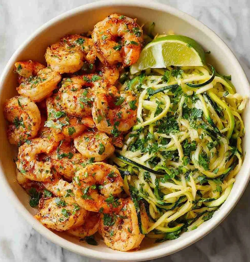 Garlic Shrimp Zucchini Noodles Dinner Recipe